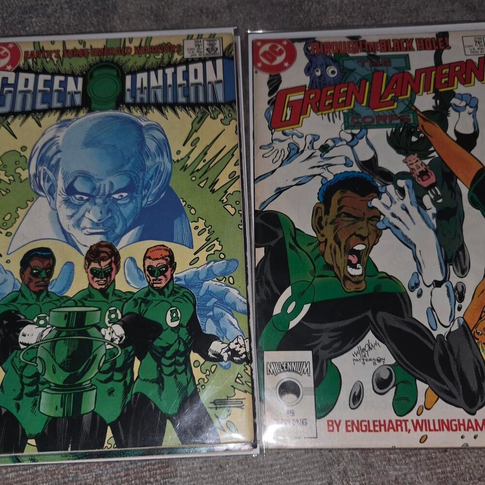 Vintage 80s Green Lantern Comic Books Lot 184 & Corps 218 DC Comics nostalgia